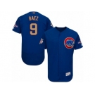 Men Cubs #9 Javier Baez Blue Flexbase Authentic 2017 Gold Program Stitched MLB Jersey