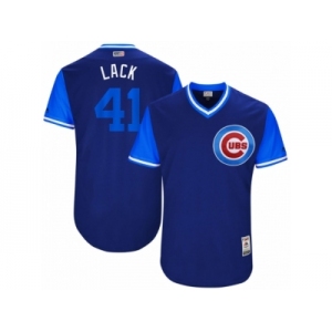 Men's 2017 Little League World Series Cubs #41 John Lackey Lack Royal Jersey