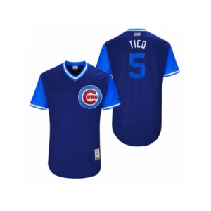 Men's 2017 Little League World Series Cubs Albert Almora #5 Tico Royal Jersey