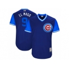 Men's 2017 Little League World Series Cubs Javier Baez #9 El Mago Royal Jersey