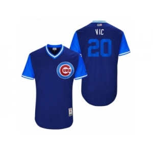 Men's 2017 Little League World Series Cubs Victor Caratini #20 Vic Royal Jersey