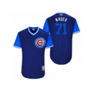 Men's 2017 Little League World Series Cubs Wade Davis #71 Wader Royal Jersey