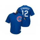 Men's Chicago Cubs #12 Kyle Schwarber 2017 Spring Training Cool Base Stitched MLB Jersey