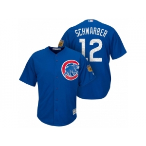 Men's Chicago Cubs #12 Kyle Schwarber 2017 Spring Training Cool Base Stitched MLB Jersey