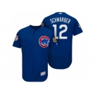 Men's Chicago Cubs #12 Kyle Schwarber 2017 Spring Training Flex Base Authentic Collection Stitched Baseball Jersey