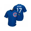 Men's Chicago Cubs #17 Kris Bryant 2017 Spring Training Cool Base Stitched MLB Jersey