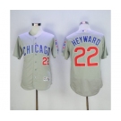 Men's Chicago Cubs #22 Jason Heyward Majestic Gray Flexbase Authentic Collection Player Jersey