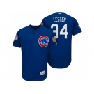 Men's Chicago Cubs #34 Jon Lester 2017 Spring Training Flex Base Authentic Collection Stitched Baseball Jersey