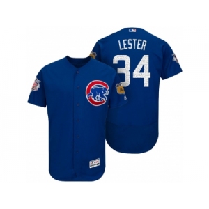 Men's Chicago Cubs #34 Jon Lester 2017 Spring Training Flex Base Authentic Collection Stitched Baseball Jersey