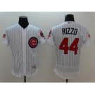 Men's Chicago Cubs #44 Anthony Rizzo Majestic White Fashion Stars & Stripes Cool Base Player Jersey