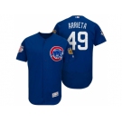 Men's Chicago Cubs #49 Jake Arrieta 2017 Spring Training Flex Base Authentic Collection Stitched Baseball Jersey