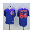 Men's Chicago Cubs #54 Aroldis Chapman Majestic Blue Cool Base Jersey