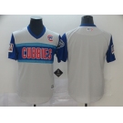 Men's Chicago Cubs Blank Light Grey  2019 Retro Moniker Edition  MLB Jersey