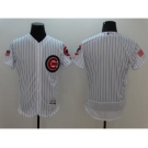 Men's Chicago Cubs Blank Majestic White Fashion Stars & Stripes Flex Base Jersey