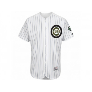 Men's Chicago Cubs Majestic Blank White Fashion 2016 Memorial Day Flex Base Team Jersey