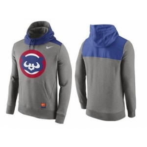 Men's Chicago Cubs Nike Gray Cooperstown Collection Hybrid Pullover Hoodie_1