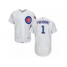 Men's Majestic Chicago Cubs #1 Kosuke Fukudome White Flexbase Authentic Collection MLB Jersey