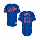 Men's Majestic Chicago Cubs #10 Ron Santo Authentic Royal Blue 1994 Turn Back The Clock MLB Jersey