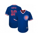 Men's Majestic Chicago Cubs #10 Ron Santo Replica Royal Blue Cooperstown Cool Base MLB Jersey