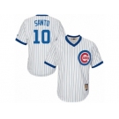 Men's Majestic Chicago Cubs #10 Ron Santo Replica White Home Cooperstown MLB Jersey