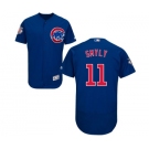 Men's Majestic Chicago Cubs #11 Drew Smyly Royal Blue Alternate Flex Base Authentic Collection MLB Jersey