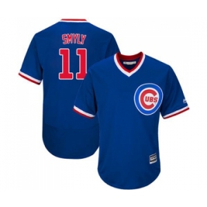 Men's Majestic Chicago Cubs #11 Drew Smyly Royal Blue Cooperstown Flexbase Authentic Collection MLB Jersey