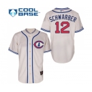 Men's Majestic Chicago Cubs #12 Kyle Schwarber Authentic Cream 1929 Turn Back The Clock MLB Jersey