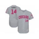 Men's Majestic Chicago Cubs #14 Ernie Banks Grey Mother's Day Flexbase Authentic Collection MLB Jersey