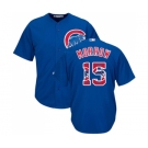 Men's Majestic Chicago Cubs #15 Brandon Morrow Authentic Royal Blue Team Logo Fashion Cool Base MLB Jersey