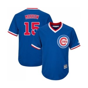 Men's Majestic Chicago Cubs #15 Brandon Morrow Replica Royal Blue Cooperstown Cool Base MLB Jersey