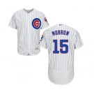 Men's Majestic Chicago Cubs #15 Brandon Morrow White Home Flex Base Authentic Collection MLB Jersey