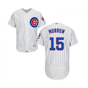 Men's Majestic Chicago Cubs #15 Brandon Morrow White Home Flex Base Authentic Collection MLB Jersey