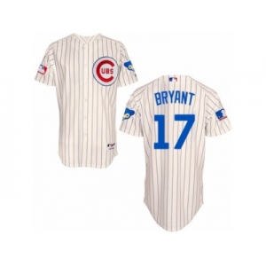 Men's Majestic Chicago Cubs #17 Kris Bryant Authentic Cream 1969 Turn Back The Clock MLB Jersey
