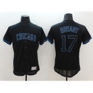 Men's Majestic Chicago Cubs #17 Kris Bryant Lights Out Black Flexbase Authentic Collection MLB Jersey