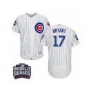 Men's Majestic Chicago Cubs #17 Kris Bryant White 2016 World Series Bound Flexbase Authentic Collection MLB Jersey