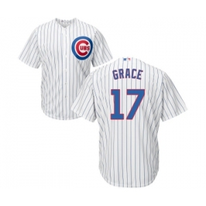 Men's Majestic Chicago Cubs #17 Mark Grace Replica White Home Cool Base MLB Jersey