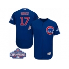 Men's Majestic Chicago Cubs #17 Mark Grace Royal Blue 2016 World Series Champions Flexbase Authentic Collection MLB Jersey