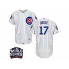 Men's Majestic Chicago Cubs #17 Mark Grace White 2016 World Series Bound Flexbase Authentic Collection MLB Jersey