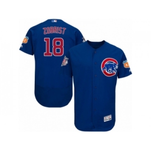 Men's Majestic Chicago Cubs #18 Ben Zobrist Royal Blue Flexbase Authentic Collection MLB Jersey