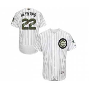 Men's Majestic Chicago Cubs #22 Jason Heyward Authentic White 2016 Memorial Day Fashion Flex Base MLB Jersey