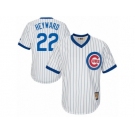 Men's Majestic Chicago Cubs #22 Jason Heyward Authentic White Home Cooperstown MLB Jersey