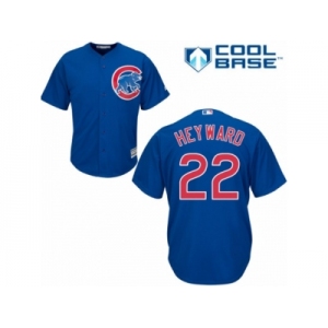 Men's Majestic Chicago Cubs #22 Jason Heyward Replica Royal Blue Alternate Cool Base MLB Jersey