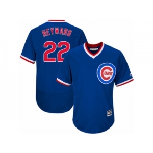 Men's Majestic Chicago Cubs #22 Jason Heyward Replica Royal Blue Cooperstown Cool Base MLB Jersey