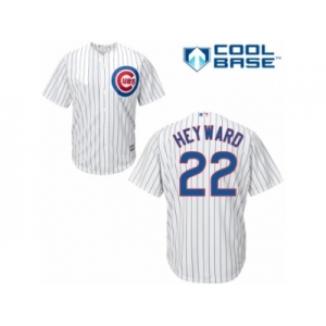 Men's Majestic Chicago Cubs #22 Jason Heyward Replica White Home Cool Base MLB Jersey