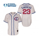 Men's Majestic Chicago Cubs #23 Ryne Sandberg Authentic Cream 1929 Turn Back The Clock MLB Jersey