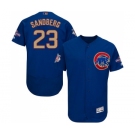 Men's Majestic Chicago Cubs #23 Ryne Sandberg Authentic Royal Blue 2017 Gold Champion Flex Base MLB Jersey