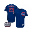 Men's Majestic Chicago Cubs #23 Ryne Sandberg Royal Blue 2016 World Series Bound Flexbase Authentic Collection MLB Jersey