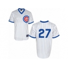 Men's Majestic Chicago Cubs #27 Addison Russell Authentic White 1988 Turn Back The Clock Cool Base MLB Jersey