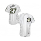 Men's Majestic Chicago Cubs #27 Addison Russell Authentic White 2016 Memorial Day Fashion Flex Base MLB Jersey