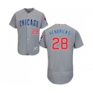 Men's Majestic Chicago Cubs #28 Kyle Hendricks Grey Road Flexbase Authentic Collection MLB Jersey